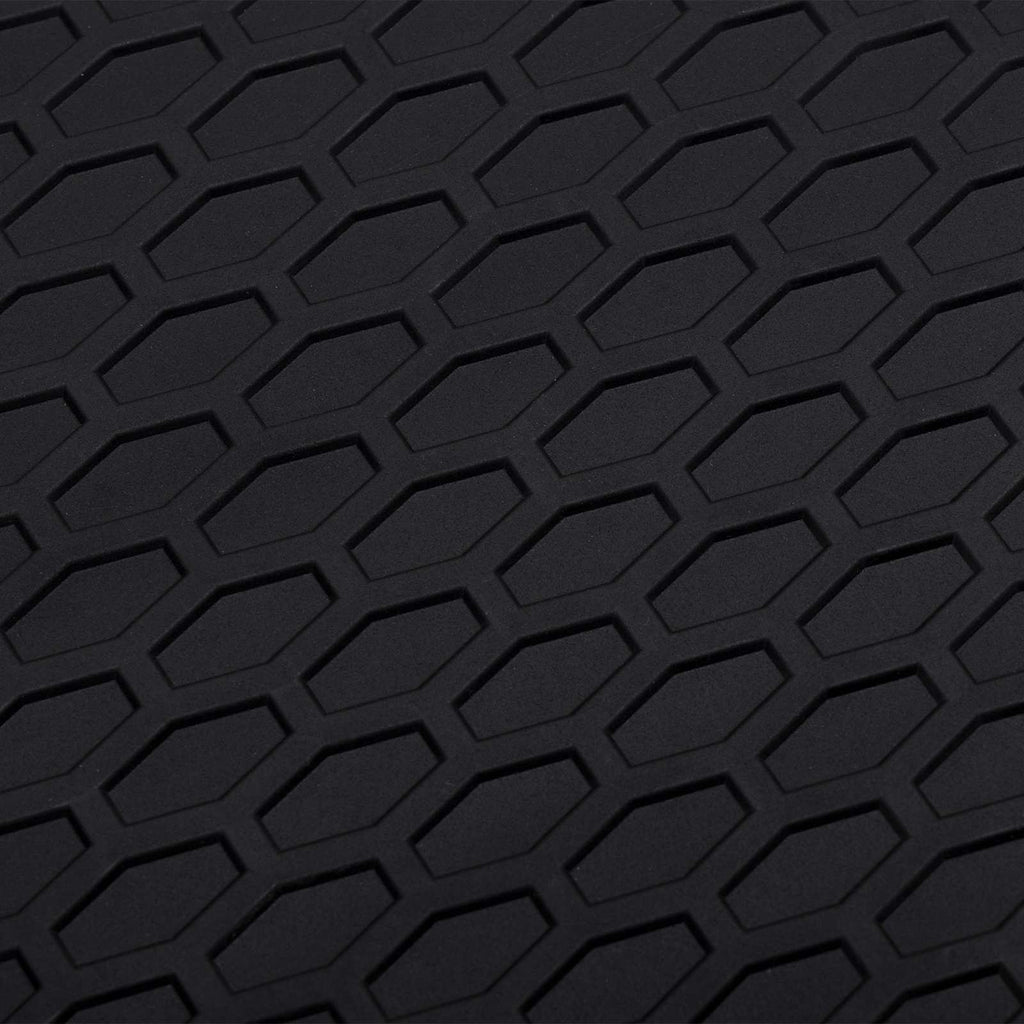 Autofußmatte 2 Pcs Schwarz Gummi