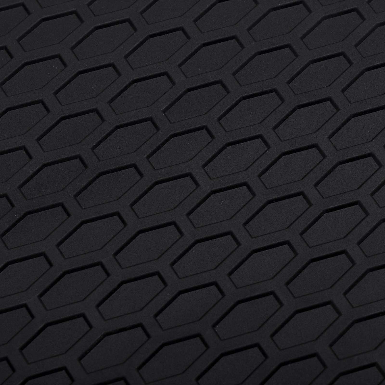 Autofußmatte 2 Pcs Schwarz Gummi