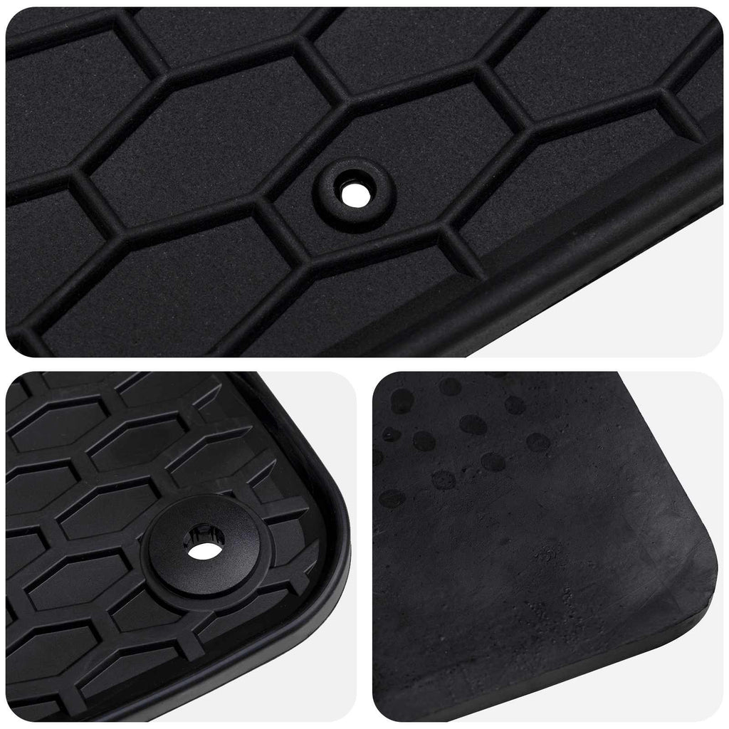 Autofußmatte 4 Pcs Schwarz Gummi