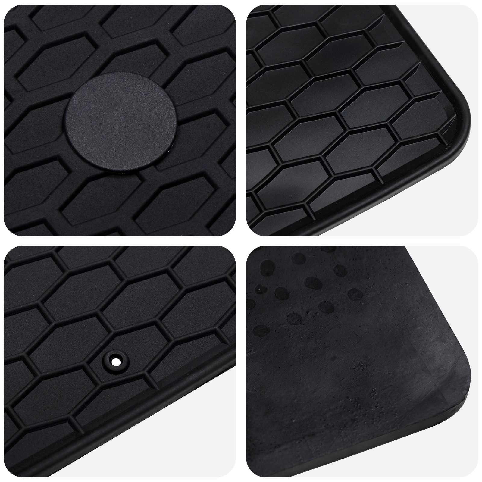 Autofußmatte 2 Pcs Schwarz Gummi