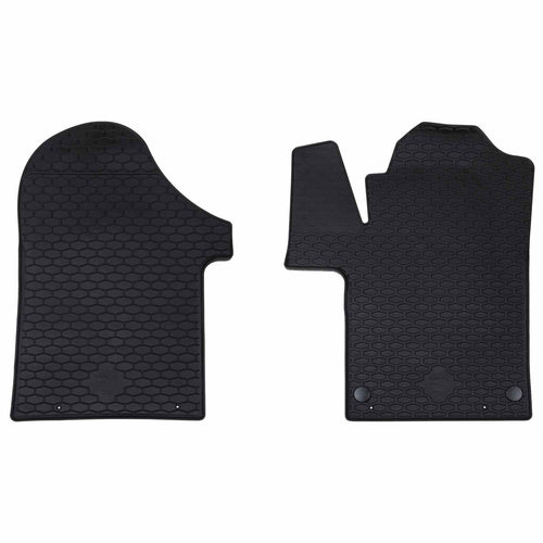Autofußmatte 2 Pcs Schwarz Gummi
