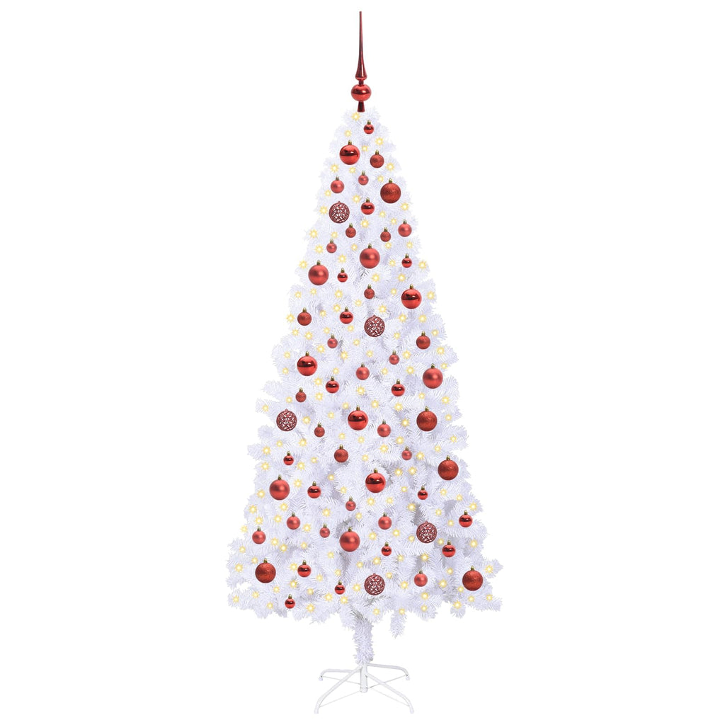 Künstlicher Weihnachtsbaum Weiß 180 Cm Pvc Und Stahl