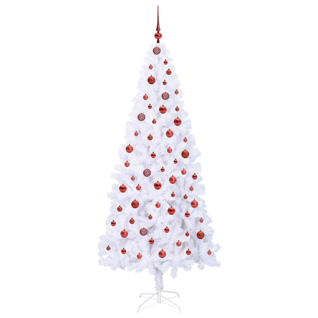 Künstlicher Weihnachtsbaum Weiß Pvc Und Stahl