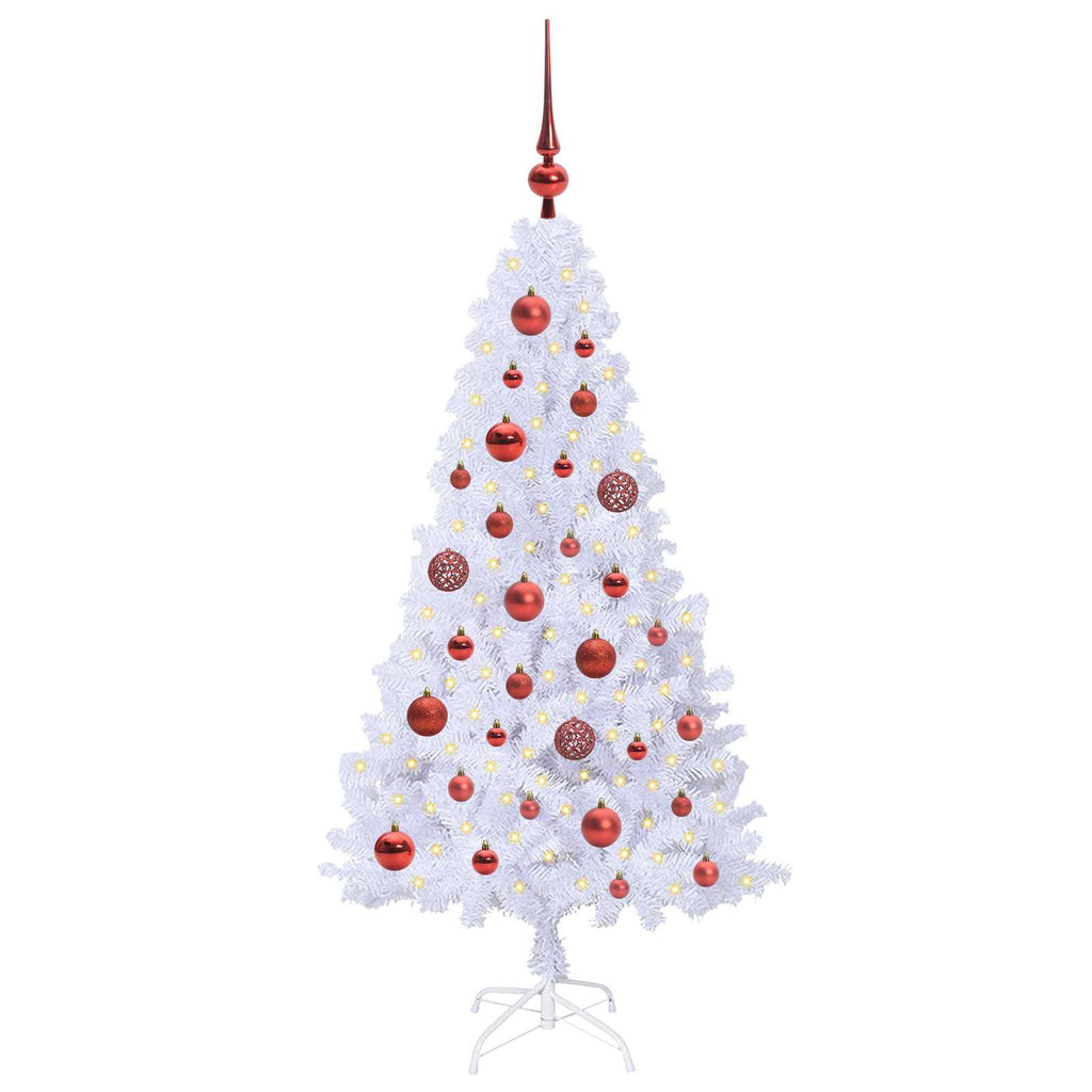 Künstlicher Weihnachtsbaum Weiß Pvc Und Stahl