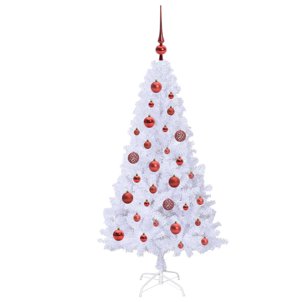 Künstlicher Weihnachtsbaum Weiß Pvc Und Stahl