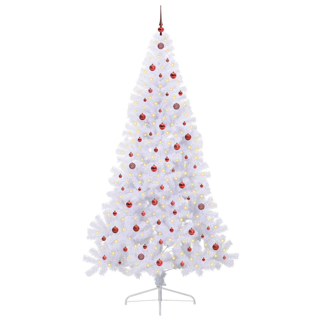 Künstlicher Weihnachtsbaum Weiß 240 Cm Pvc Und Stahl