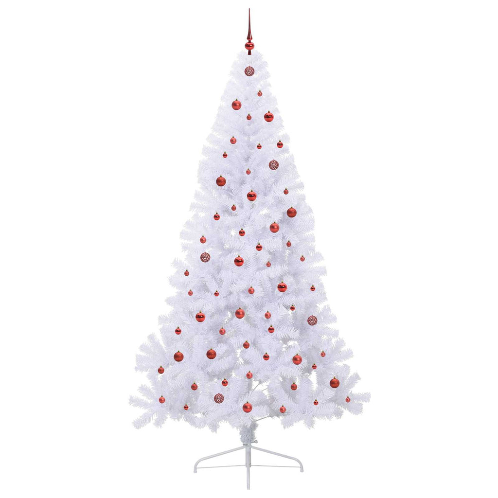 Künstlicher Weihnachtsbaum Weiß 240 Cm Pvc Und Stahl